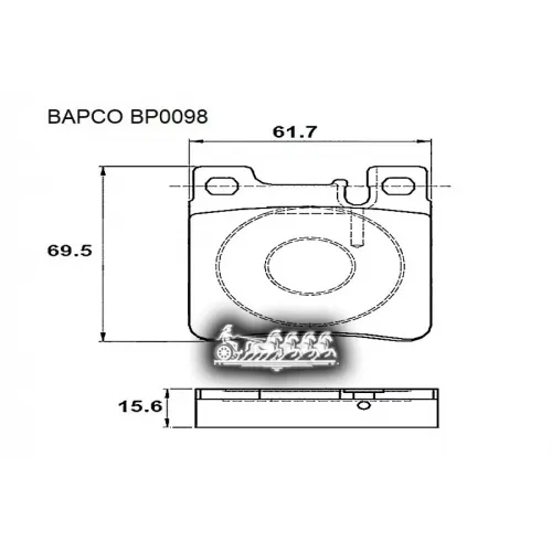 Колодки Тормозные Mb W140/W210 96- Задн. BAPCO 