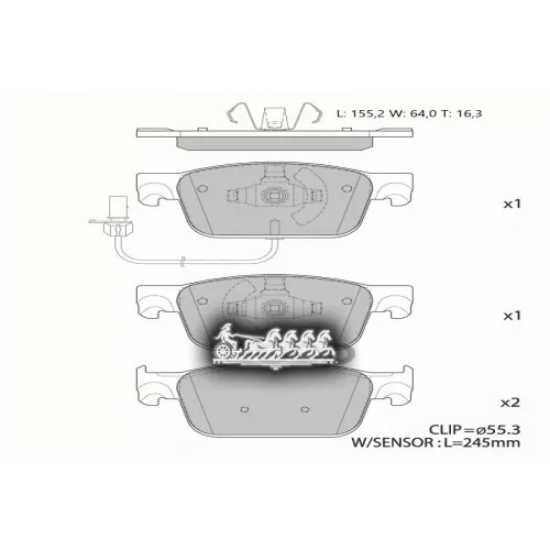 Колодки Тормозные Audi A4/A5 15- Перед. (+ Противоскр-Я Пластина) AVANTECH 