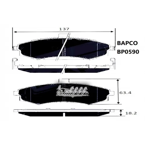 Колодки Тормозные Hyundai Elantra Iii/Matrix -10 Перед. BAPCO 