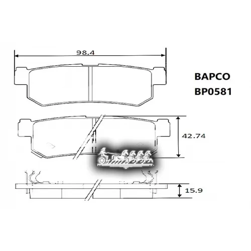 Колодки Тормозные Ssang Yong Rexton/Kyron 02- Задн. BAPCO 
