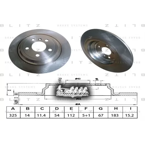 Диск Тормозной Задний Mercedes Ml(W166) 11-/Gle(W166/C292) 15- Blitz 