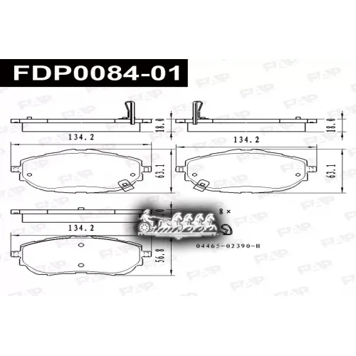 Колодки Тормозные Toyota Auris(E180) 12- 1.3-1.8H FAP 