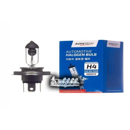 Лампа H4 (Hb2) 12V 60/55W. 1480/965 Lm AVANTECH 