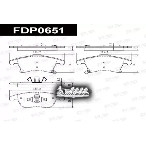 Колодки Тормозные Ford Mondeo 14- 1.0-2.0D FAP 