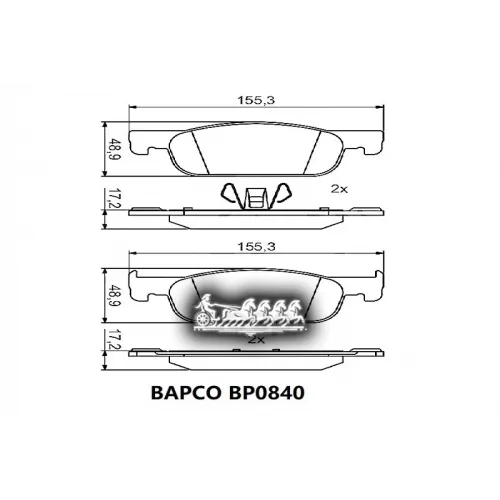 Колодки Тормозные Lada/Renault X-Ray/Clio Iv/Logan Ii/Sandero Ii Перед. BAPCO 