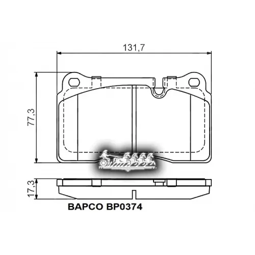 Колодки Тормозные Vw Touareg 05- Перед. BAPCO 