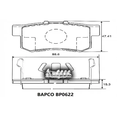 Колодки Тормозные Honda Accord/Prelude/Civic 90- Задн. BAPCO 