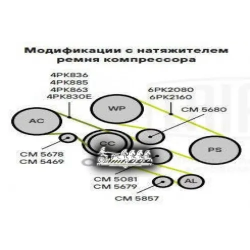 Натяжитель Ремня Приводного Bmw X5 E53 (99-) 3.0D Trialli CM 5469