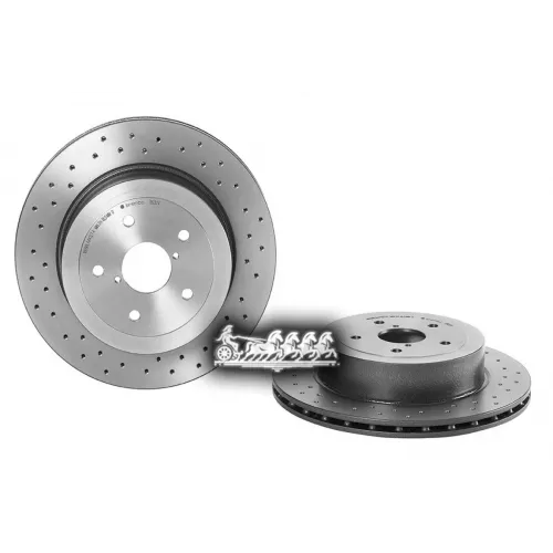 Диск Тормозной Subaru Impreza 01- (С Перфорацией) Задн.вент. (Мин. 2 Шт.) Brembo 