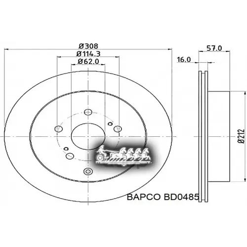 Диск Тормозной Suzuki Grand Vitara 05- Задн. Вент. BAPCO 