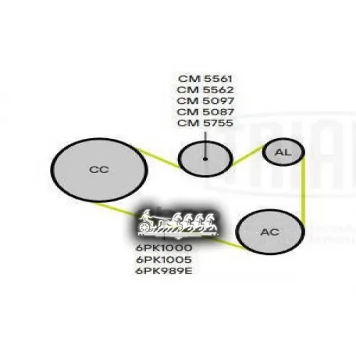 Натяжитель Ремня Приводного Vw Polo Sedan (Rus) (10-)/(20-) 1.6Mpi Trialli CM 5561