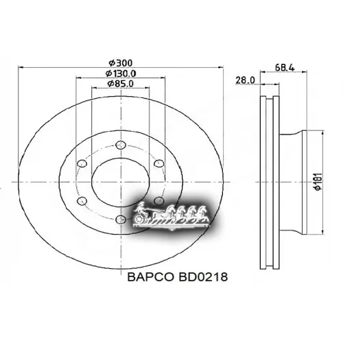 Диск Тормозной Mb Sprinter 06- Перед. Вент. BAPCO 