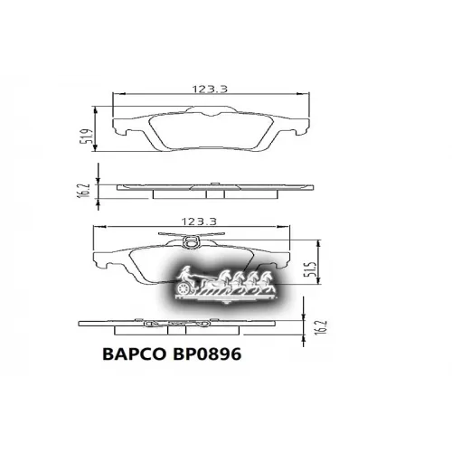 Колодки Тормозные Renault/Ford Laguna/Focus 02- Задн. BAPCO 