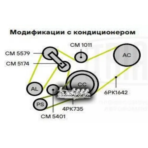Натяжитель Ремня Приводного Ford Mondeo/Transit 2.0D/2.2D 00- Trialli CM 5401