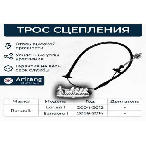 Трос Сцепления Renault Logan/Sandero 04- Arirang 