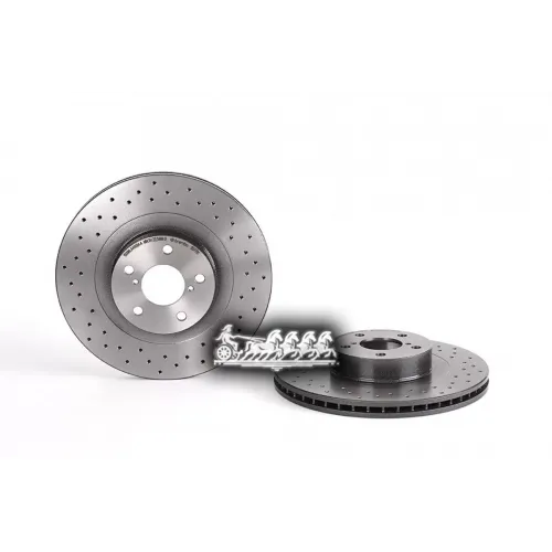 Диск Тормозной Subaru Forester/Impreza/Outback 00- Перед.вент. (С Перфорацией) Brembo 