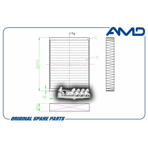 Фильтр Салонный (Антибактериальный, Угольный) AMD 