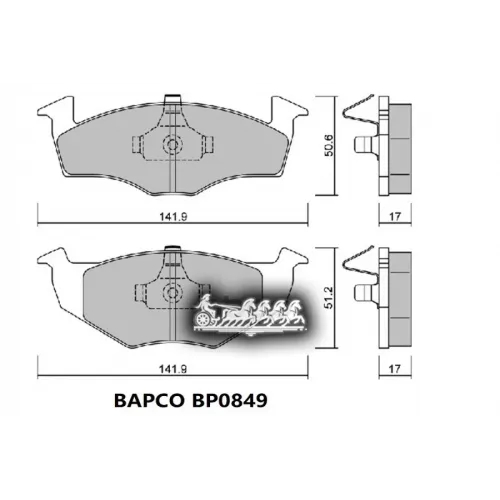 Колодки Тормозные Vag Polo/Lupo 95- Перед. BAPCO 