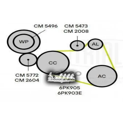 Натяжитель Ремня Приводного Peugeot 308 (07-) 1.4I/1.6I [Ep] Генер. Trialli CM 5473