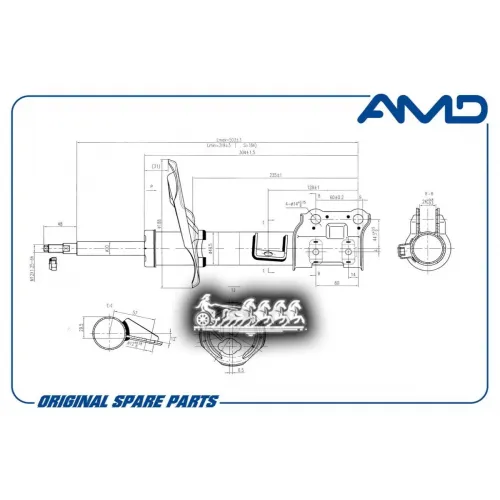 Амортизатор Hyundai Elantra Hd 06- Передн.прав.газ. AMD 