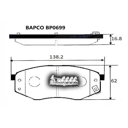Колодки Тормозные Hyundai/Kia I40/Ix35/Sportage Iii 10- Перед. (Bp0826 Аналог) BAPCO 