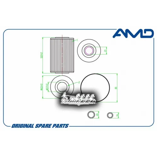 Фильтр Масляный Vag Q5/Passat 08- 1.6/2.0 AMD 