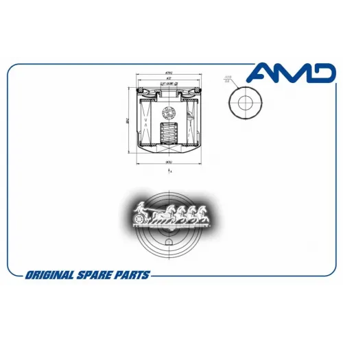 Фильтр Масляный Vw Polo Седан 15- AMD 