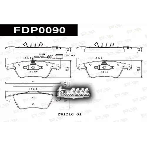 Колодки Тормозные Vag Multivan 03- 1.9D-3.2 FAP 