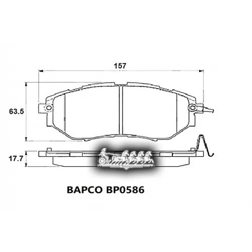 Колодки Тормозные Subaru Legacy/Outback/Tribeca 03- Перед. BAPCO 