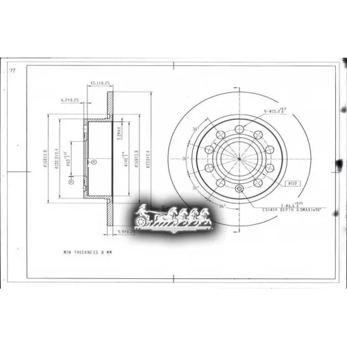 Диск Тормозной Vag A3/Altea/Leon 03- Задн. AVANTECH 
