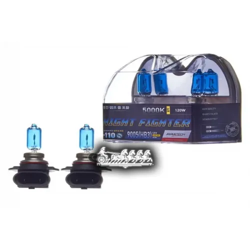 Лампа 9005 (Hb3) 12V 65W (120W) 5000K. Пластик (Компл. 2 Шт.) AVANTECH 