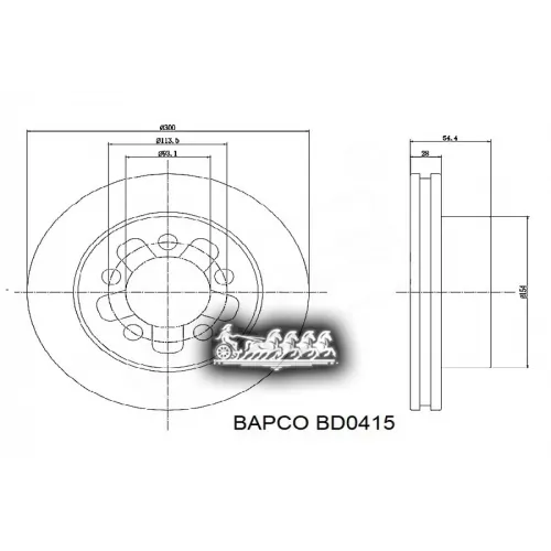 Диск Тормозной Ford Transit 06-14 Перед.вент. BAPCO 
