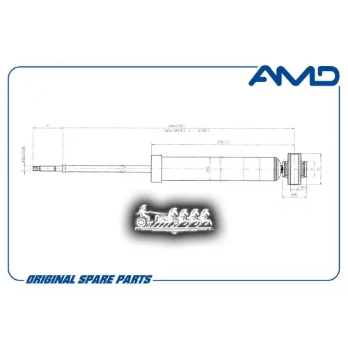 Амортизатор Hyundai/Kia Ix35/Sportage 10- 4Wd Лев.прав.задн.газ. AMD 
