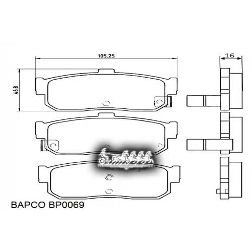 Колодки Тормозные Nissan Almera/Primera/Maxima 92- Задн. BAPCO 
