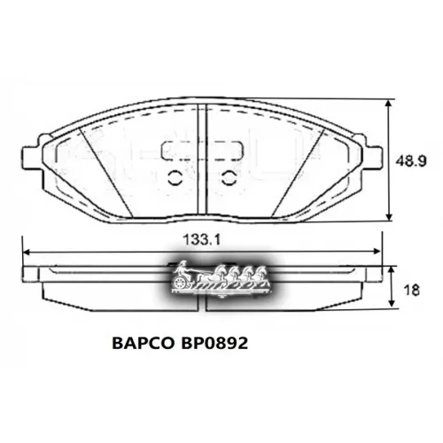 Колодки Тормозные Chevrolet Spark 10- Перед. BAPCO 