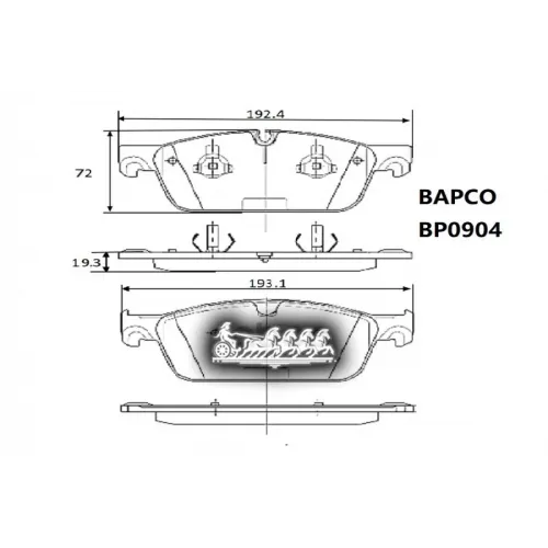 Колодки Тормозные Mb X166/W166 12- Перед. BAPCO 