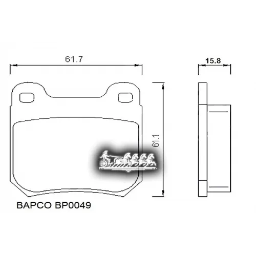 Колодки Тормозные Opel Omega A/Vectra B 86- Задн. BAPCO 