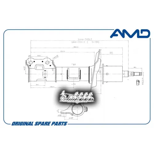 Амортизатор Hyundai Ix 35 Lm 10- Передн.прав.газ. AMD 