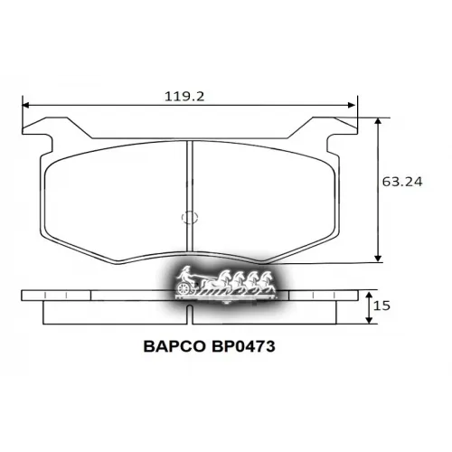 Колодки Тормозные Moskvich 2141/2137/2140 Перед. BAPCO 