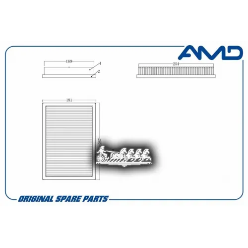 Фильтр Воздушный Toyota Land Cruiser 07- AMD 