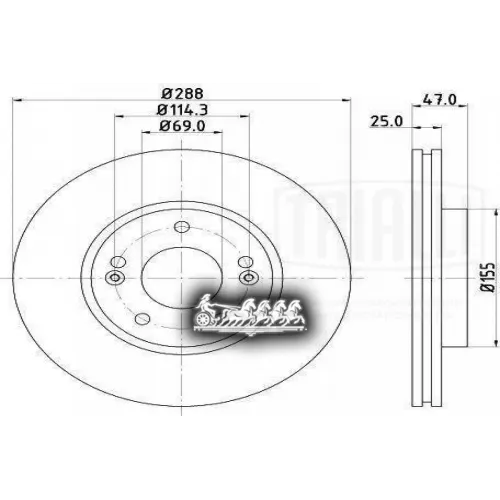 Диск Тормозной Kia Ceed 18- Перед. Trialli 