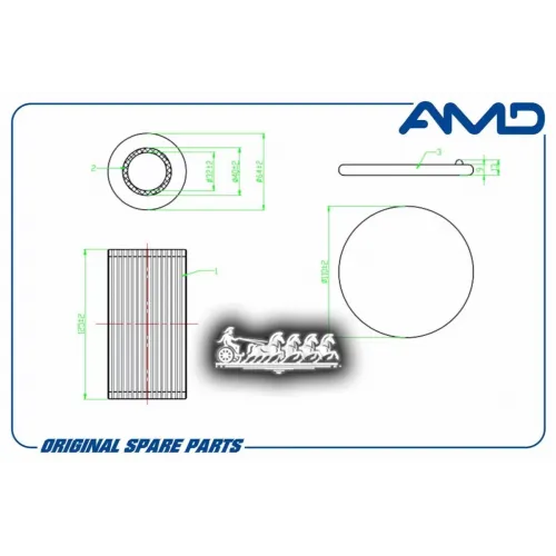 Фильтр Масляный Vw Passat 05- AMD 