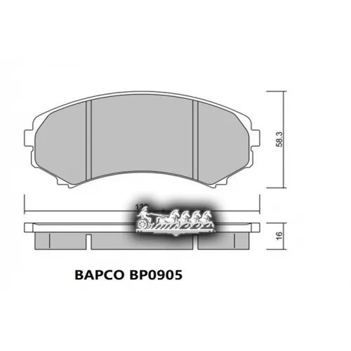 Колодки Тормозные Mitsubishi Pajero 00- Перед. BAPCO 