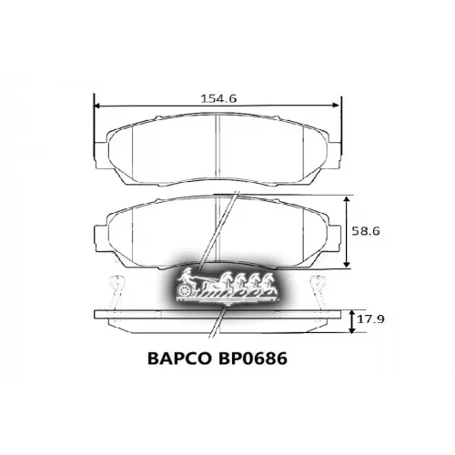 Колодки Тормозные Honda Cr-V 07- 2.0-2.2 Передн. BAPCO 
