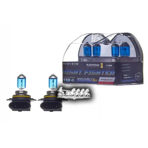 Лампа 9006 (Hb4) 12V 55W (110W) 5000K. Пластик (Компл. 2 Шт.) AVANTECH 