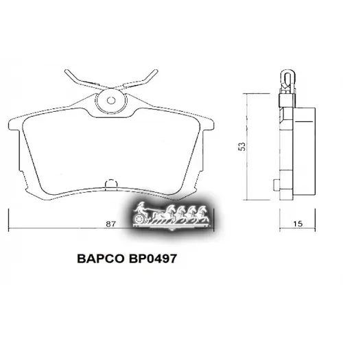 Колодки Тормозные Honda Accord 98- Задн. BAPCO 