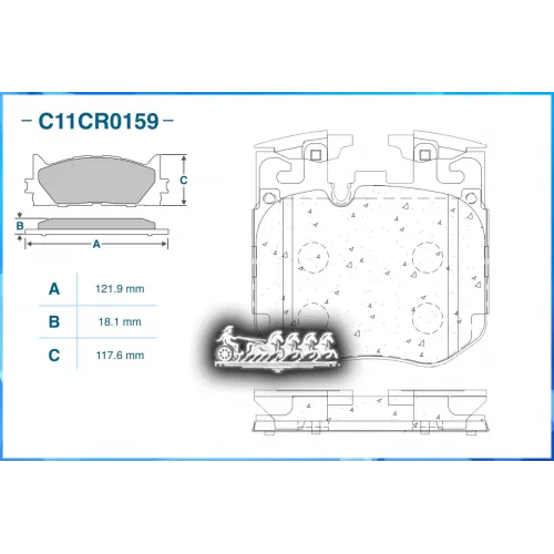 Колодки Тормозные Bmw 3 (G20/ G80) 11/2018 - По Н.в. Перед. CWORKS 