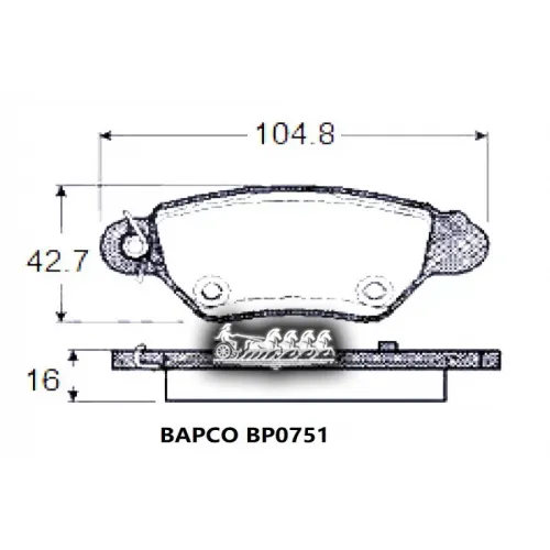 Колодки Тормозные Opel Astra G 99- Задн. BAPCO 