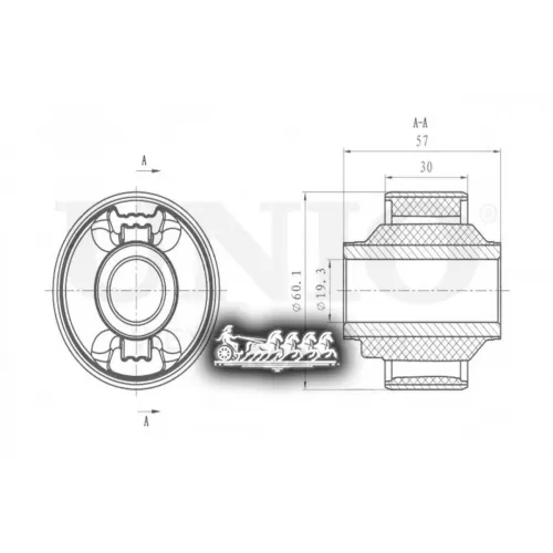 Сайлентблок Рычага Subaru Forester/Impreza 03- Задн.перед.нижн. UNIO 