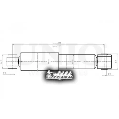 Амортизатор Nissan Np300 05- Газ.задн. UNIO 